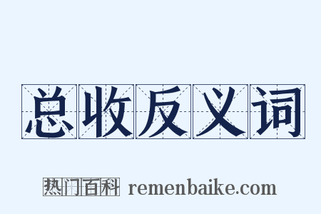 总收反义词是什么意思的图片